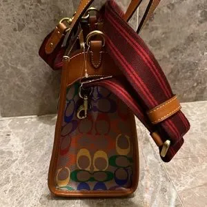 Coach | Bags | Coach Field Tote 22 In Pride Rainbow Brasstan  display picture 2